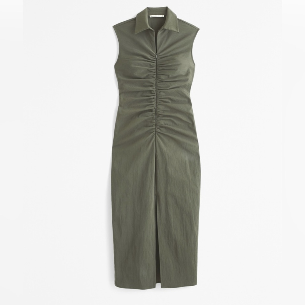 Green olive dress           Body:60% Cotton, 37% Nylon, 3% Elastane